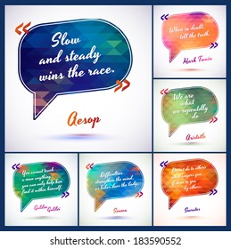 Typographical Background Illustration . Clever idea from the wise, motivating phrase