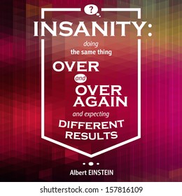 Typographical Background Illustration with quote of Albert EINSTEIN