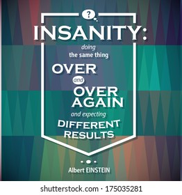 Typographical Background Illustration with quote of Albert EINSTEIN