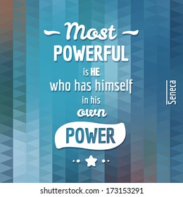 Typographical Background Illustration with quote of Seneca