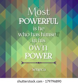 Typographical Background Illustration with quote of Seneca