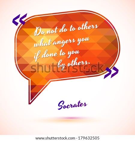 Typographical Background Illustration with quote of Socrates. Clever idea from the wise, motivating phrase