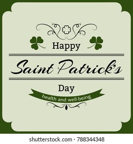 Typographical design for St. Patrick's Day.