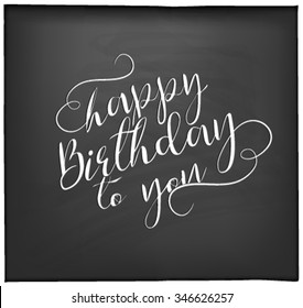 Typographical  Happy Birthday Greeting Card Design