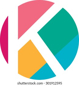 typographical logo for K