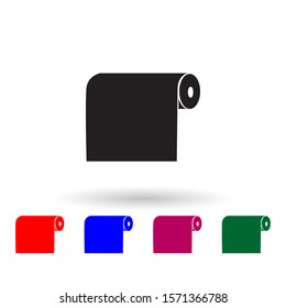 Typographical paper multi color icon. Simple glyph, flat vector of print house icons for ui and ux, website or mobile application