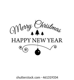 Typographical poster for Merry Christmas