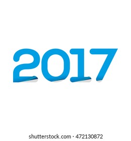 Typographical set of numbers for new year, Vector illustration