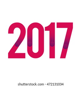 Typographical set of numbers for new year, Vector illustration