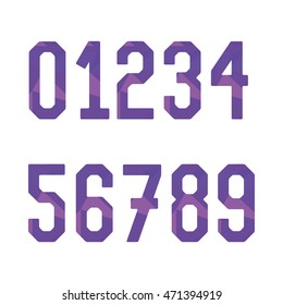 Typographical set of numbers, Vector illustration