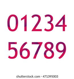 Typographical set of numbers, Vector illustration