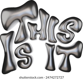 typography 3d illustration for poster design
