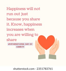 Typography about Love and Sharing with design Vector