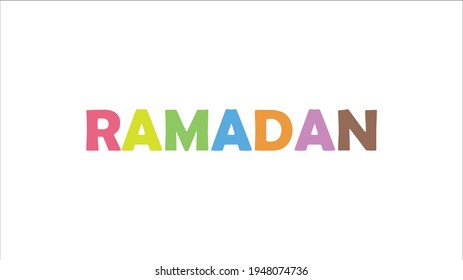 una tipografía sobre ramadan, puede usarse para fondo, etc