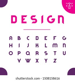 Typography, alphabet design. Design font on white background. Vector font