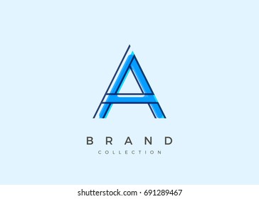 A typography alphabet font logo Icon Abstract Overlay Fusion Design template in white background
