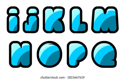 a typography alphabet font with a predominance of blue will really help to give a positive and fresh feel.