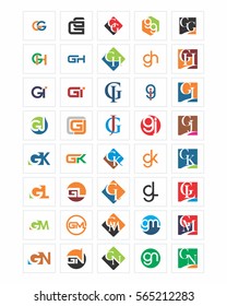  typography alphabet font typeset logotype image vector icon set