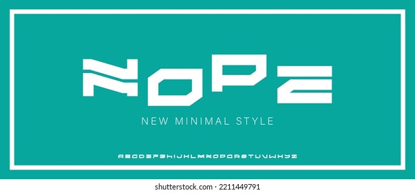 Typography alphabet fonts with bold style. Sport and action technology. Strong and power letter modern sport, simple, technology, fashion, digital, future creative tech font. Vector illustration