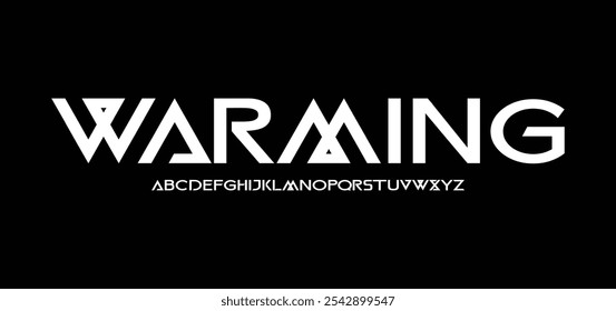 Typography alphabet fonts with bold style. Sport and action technology. Strong and power letter modern sport, simple, technology, fashion, digital, future creative tech font. Vector illustration

