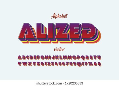 Typography alphabet, Lettering font gray background