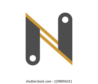 typography alphabet N design