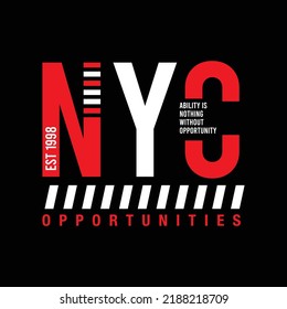 TYPOGRAPHY ART VECTOR FONT RETRO ART NYC TEXT