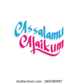 Typography Assalamu Alaikum English Translated Peace Stock Vector ...