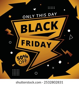 Anuncio de tipografía para Black Friday