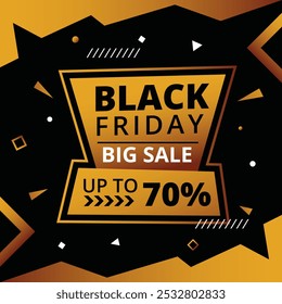 Banner de tipografia para Black Friday