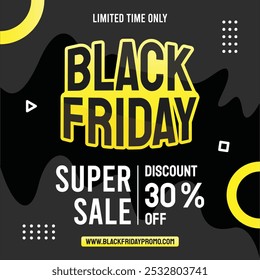 Banner de tipografia para Black Friday.