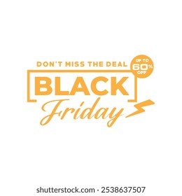 Typography banner for Black Friday. Modern minimal red and white text symbol of Black Friday with discount offer. Design template for Black Friday sale, promotion, advertising and social media ad.