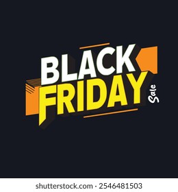 Typography banner for Black Friday. Modern minimal red and white text symbol of Black Friday with discount offer. Design template for Black Friday sale, promotion, advertising and social media ad.