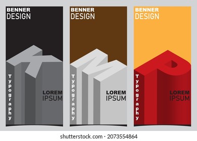 Typography banner design template. Cool and good to your company