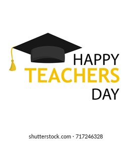 Typography banner Happy Teacher s Day, vector. stock vector