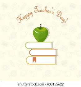 Typography banner Happy Teacher's Day, vector