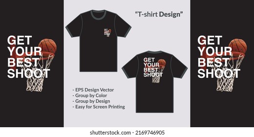 Typography basketball sports modern theme design vector for tshirt hoodie and merchandise