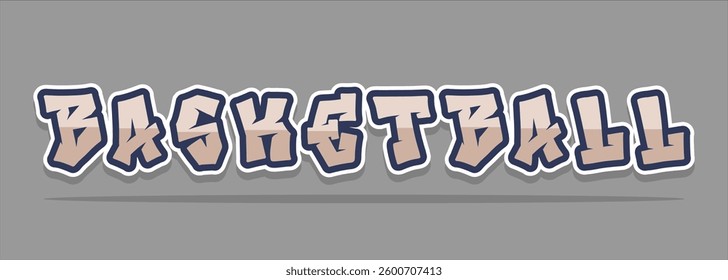 typography BASKETBALL word art illustration, editable text effect, eps file format