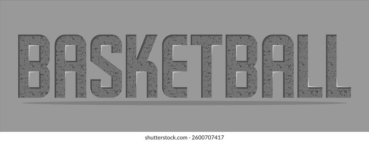 typography BASKETBALL word art illustration, editable text effect, eps file format