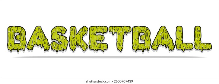 typography BASKETBALL word art illustration, editable text effect, eps file format