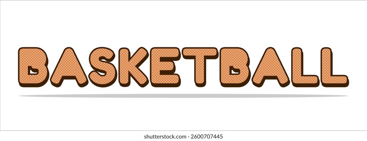 typography BASKETBALL word art illustration, editable text effect, eps file format