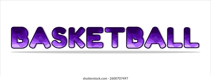 typography BASKETBALL word art illustration, editable text effect, eps file format