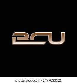 Typography BCU Modern Geometric Business Icon Creative Technology Logo