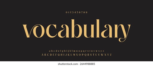 Tipografia beleza moda elegante minimalista serif italic fontes decorativo casamento vintage retro logos. Logotipo de fonte de luxo mínimo alfabeto. Ilustração vetorial