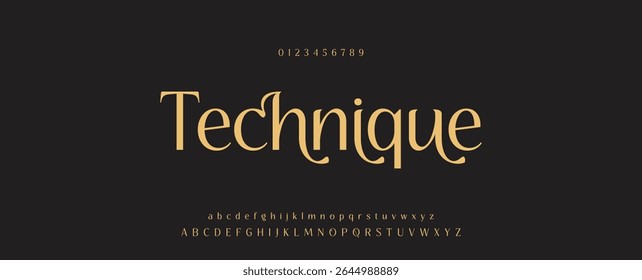Typography beauty fashion elegant minimalist serif italic fonts decorative wedding vintage retro logos. Minimal luxury font alphabet logo. Vector illustration