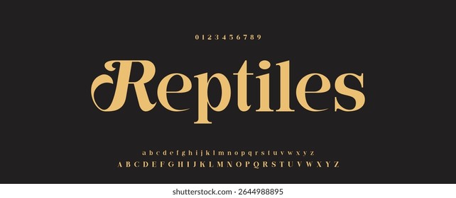 Typography beauty fashion elegant minimalist serif italic fonts decorative wedding vintage retro logos. Minimal luxury font alphabet logo. Vector illustration