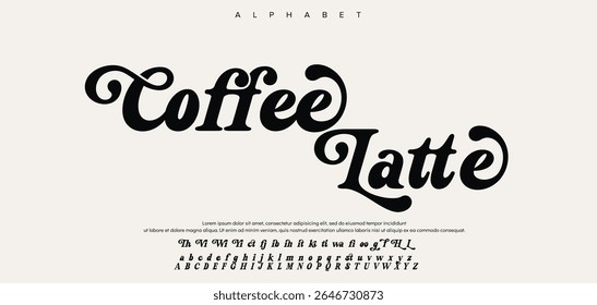 Typography beauty fashion elegant minimalist serif italic fonts decorative wedding vintage retro logos. Minimal luxury font alphabet logo. Vector