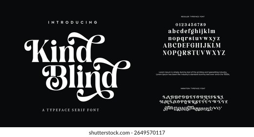 Tipografia beleza moda elegante minimalista serif italic fontes decorativo casamento vintage retro logos. Logotipo de fonte de luxo mínimo alfabeto. Ilustração vetorial 