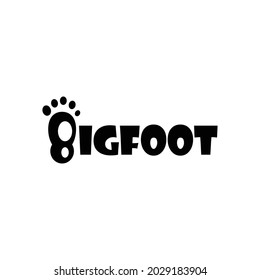 Typography bigfoot. Unique and simple. Can be used for logos or templates.