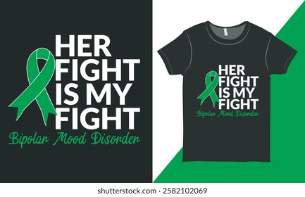 Typography Bipolar T-shirt Design, Bipolar Shirts, Mental Illness Shirts, Bipolar Disorder Ribbon, Awareness Shirt for Print